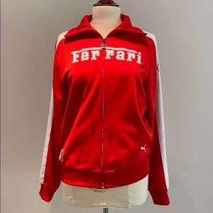 Ferrari Men Red and White Jacket